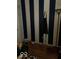 Spare bedroom with blue and white striped walls at 4112 Eagle Cove E Dr, Indianapolis, IN 46254