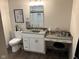 Modern bathroom with vanity, walk-in shower, and stylish fixtures at 4204 W Palomino Ct, Muncie, IN 47304