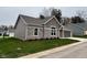 Rear view of the house highlighting the stone and siding at 4204 W Palomino Ct, Muncie, IN 47304