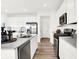 Modern kitchen with stainless steel appliances and large island at 1814 Vista Ridge Dr, Greenwood, IN 46143
