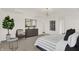 Main bedroom with a large bed, sitting area, and plenty of light at 1895 Grand Vista Blvd, Greenwood, IN 46143