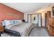 Main bedroom with king-size bed and access to bathroom at 6592 Juliet Dr, Avon, IN 46123