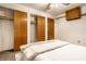 Bedroom with double bed and ample closet space at 1708 S Randolph St, Indianapolis, IN 46203