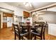 Eat-in kitchen with oak cabinets, view of living room at 1708 S Randolph St, Indianapolis, IN 46203