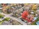 Wide aerial view showing the house and surrounding neighborhood at 8902 Carla Dr, Indianapolis, IN 46219