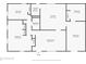 3 bed, 1 bath floor plan with spacious living room and kitchen at 8902 Carla Dr, Indianapolis, IN 46219