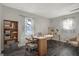 Spacious home office with a large desk and ample storage at 8902 Carla Dr, Indianapolis, IN 46219