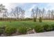 Landscaped backyard with stone pathway and mature trees at 11736 Grazing Ln, Indianapolis, IN 46239