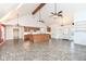 Open concept kitchen with island and wood cabinets at 11736 Grazing Ln, Indianapolis, IN 46239