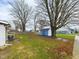 Backyard with shed, grass, and large tree at 31 S Superior St, Orestes, IN 46063