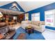 Open floor plan connecting sunroom to kitchen at 12954 Water Ridge Dr, Fishers, IN 46055
