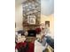 Stone fireplace as a focal point in the living room at 3250 Valley Farms Way, Indianapolis, IN 46214