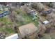 Aerial view of property with house, barn and riding arena at 6388 E Spring Lake Rd, Mooresville, IN 46158