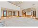 Open concept living room with high ceilings and hardwood floors at 720 E 400 N, Anderson, IN 46012
