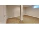 Unfinished basement room with carpeted floor and ample space at 11401 Romeo Pl, Fishers, IN 46040