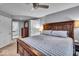 Main bedroom with king bed, access to bathroom and lots of light at 3618 N Pennsylvania St, Indianapolis, IN 46205