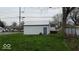 White detached garage in a grassy area at 4102 Spann Ave, Indianapolis, IN 46203