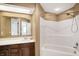 Updated bathroom with tub and shower at 9464 Maple Way # 27, Indianapolis, IN 46268