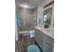 Double vanity bathroom with walk-in shower at 1826 N Dexter St, Indianapolis, IN 46202
