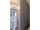 Pedestal sink in a half bathroom with neutral-toned walls at 10938 Delphi Dr, Camby, IN 46113