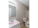 Simple bathroom with vanity, toilet, and shower/tub at 10938 Delphi Dr, Camby, IN 46113
