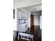 Kitchen with white cabinets, appliances, and dark hardwood floors at 5236 Bluff View Dr, Indianapolis, IN 46217