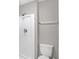 Bathroom with toilet and shower stall at 1709 Queensbridge Dr, Indianapolis, IN 46219