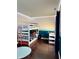 Bright bedroom with a bunk bed, desk, and colorful decor at 10048 New Dawn Pl, Avon, IN 46123