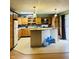 Spacious kitchen featuring an island and oak cabinetry at 2928 Shakespeare Dr, Indianapolis, IN 46227