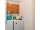 Convenient laundry room with washer, dryer, and storage at 11218 Boston Way, Fishers, IN 46038