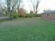 Spacious side yard with grass and mature trees at 137 E Vine St, Jamestown, IN 46147
