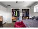 Main bedroom with ample closet space and cedar-lined shelving at 1820 Whittier Ave, Anderson, IN 46011