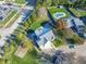 Aerial view of house, yard, and neighborhood at 4770 Winterberry Pl, Columbus, IN 47201