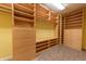 Spacious walk-in closet with ample shelving and drawers at 4770 Winterberry Pl, Columbus, IN 47201