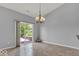 Dining room with tile floor and sliding glass door at 14144 Stoney Shore Ave, McCordsville, IN 46055