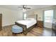 Spacious bedroom with wood floors and a ceiling fan at 1945 Saratoga Dr, Greenwood, IN 46143