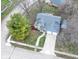 Aerial view of house, double garage, and backyard at 3502 Oak Tree Cir, Indianapolis, IN 46227