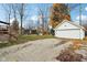 Single car detached garage with gravel driveway at 507 E 5Th St, Sheridan, IN 46069