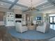 Spacious community lobby with comfortable seating and fireplace at 6196 Granby Dr, Whitestown, IN 46075