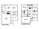Two-story home floor plan, showcasing a spacious kitchen and multiple bedrooms at 6196 Granby Dr, Whitestown, IN 46075