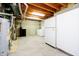 Unfinished basement with laundry hookups and extra storage at 18272 Kinder Oak Dr, Noblesville, IN 46062