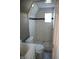 Small bathroom with white subway tiles and a shower at 3235 Adams St, Indianapolis, IN 46218