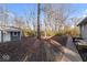 Wooded backyard with shed and path at 3340 N Franklin Rd, Indianapolis, IN 46226