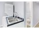 Clean bathroom with a shower/tub combo and updated fixtures at 355 Mcclure Rd, Columbus, IN 47201