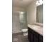 Bathroom with toilet, sink, and shower at 37 Manchester Dr, Trafalgar, IN 46181