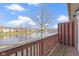 Deck overlooking a pond and the community at 6454 Bay Harbor Ln, Indianapolis, IN 46254