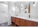 Modern bathroom with double vanity and sleek fixtures at 7650 Clarion Dr, Indianapolis, IN 46236