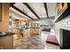 Spacious kitchen featuring an island, ample cabinetry, and stainless steel appliances at 9454 Raintree S Dr, Columbus, IN 47201