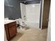 Bathroom with tub, toilet and vanity at 2949 Shriver Ave, Indianapolis, IN 46208