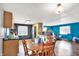 Kitchen with dark countertops and dining area at 33 Miami Dr, Noblesville, IN 46062